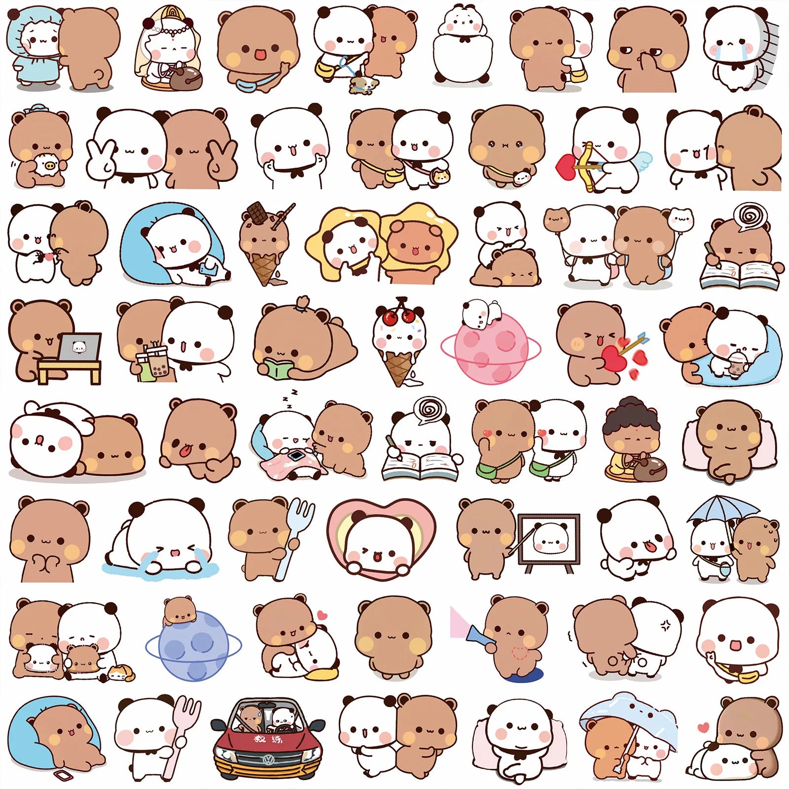 100 autocollants Bubu & Dudu